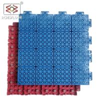 1.81cm épaisseur PVC carreaux de sol interligne Carreaux de plancher de court de basket-ball extérieur 34x34cm