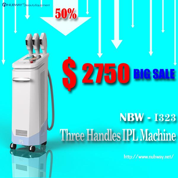 Three handle 1800w professional hair removal shr ipl hair removal equipment
