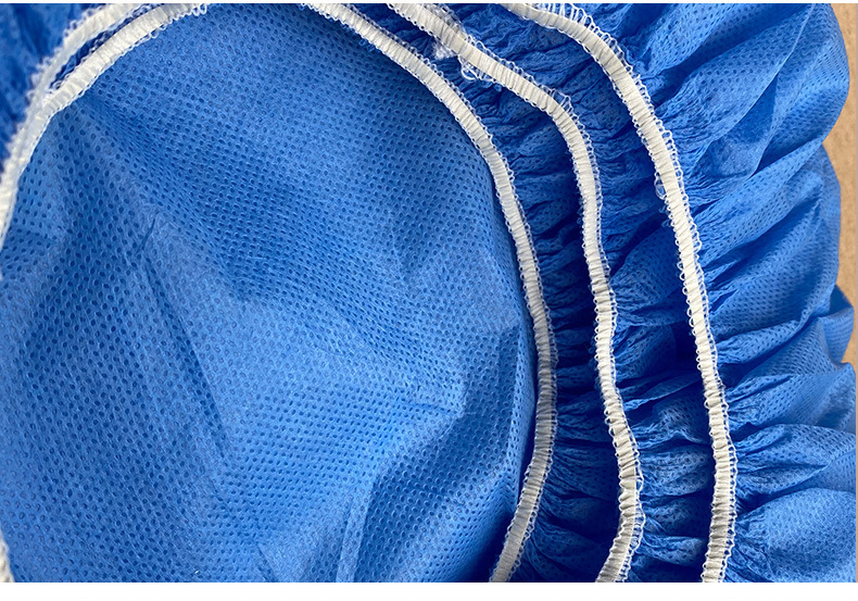 SMS Excellent Disposable Bouffant Cap Hubei Haixin Head Care Doctor Headgear Flexible Rubber Band Blue Non Woven Caps Wholesale