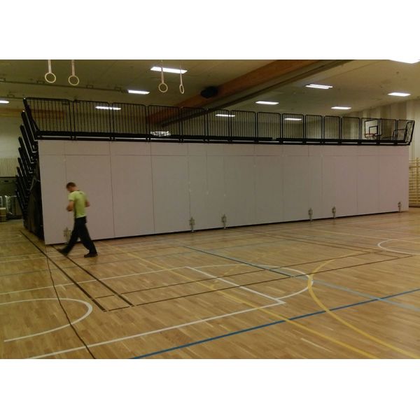 Travelling Retractable Gym Seating , Telescopic Seating Systems With Polymer