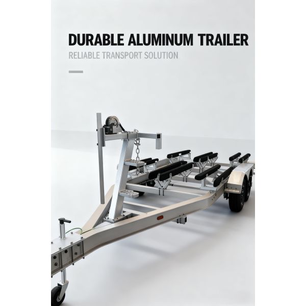 Adjustable Length Aluminium Boat Trailer with Corrosion-Resistant Welded Frame Construction for Secure Marine Transport