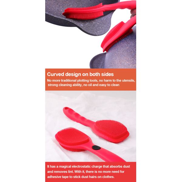 Анти- щетка Dishwashing кремния деформации с длинной ручкой