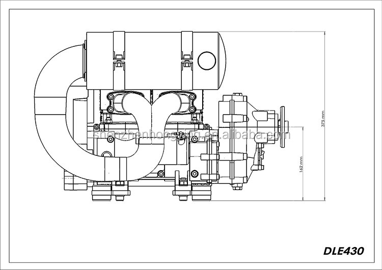 Dle430 Engine / , -, Twin-Cylinder Two-Stroke Air-Cooled Experimental Aircraft