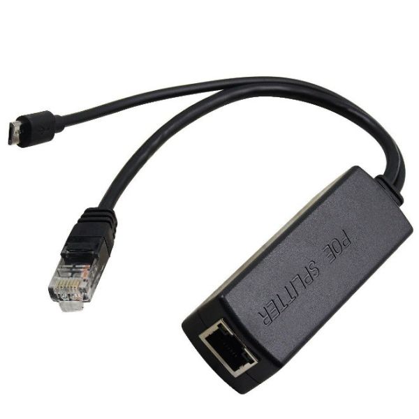 CCTV Power Over Ethernet 5V POE Splitter 5V 2.4A with Micro USB Adapter