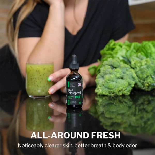Premium Dietary Supplement Chlorophyll Drops Detox Solution for Skin, Breath & Energy
