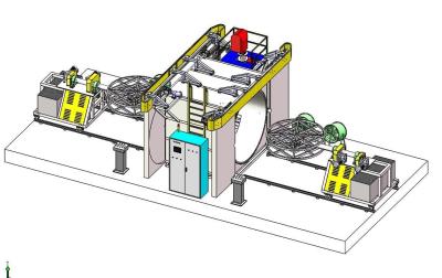 2.5m Oven Shuttle Rotational Moulding Machine For Water Tank