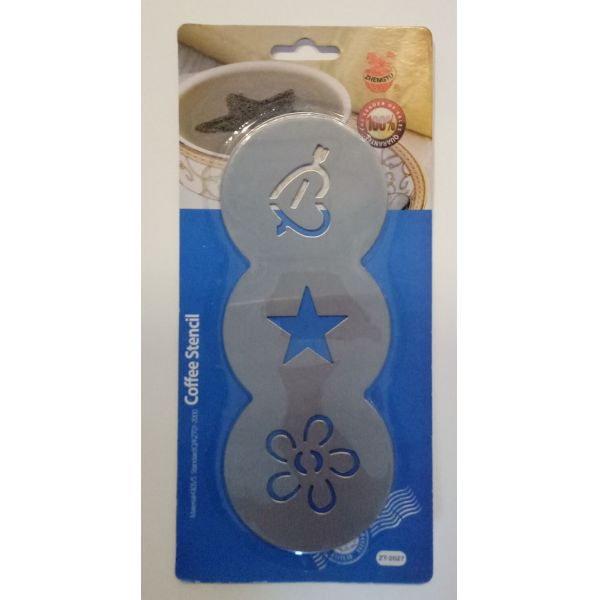 FB151165 stainless steel 430 customized design coffee stencil metal silver color