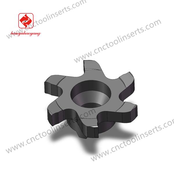 Modelo de inserto de fresado CNC con recubrimiento PVD amarillo HYMG3208-3.0 HYB208A, insertos de ranurado, adecuados para materiales difíciles de mecanizar, excepto aleaciones de alta temperatura.
