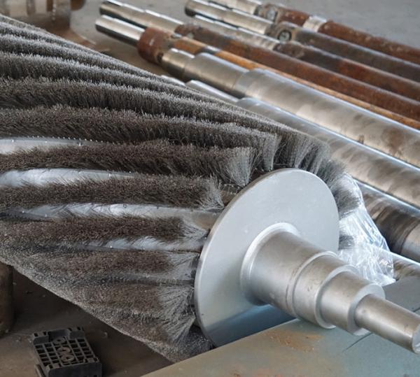 Round Steel Wire Roller Brush Grinding And Rust Removal Wire Drawing Roller Steel Plate Factory Wound Polishing Roller B