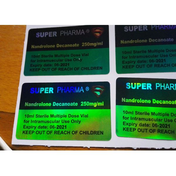 Изготовленные на заказ ярлыки пробирки Холограм 10мл стеклянные/бутылка фармации обозначают супер Фарма Деиснь