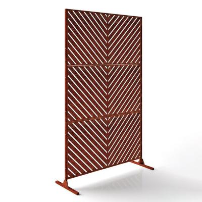 Customizable Corten Steel Garden Screen Partition Wall Prerusted