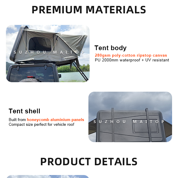 Новый стиль складная крыша палатка на открытом воздухе кемпинг Алюминиевый твердый верх палатка