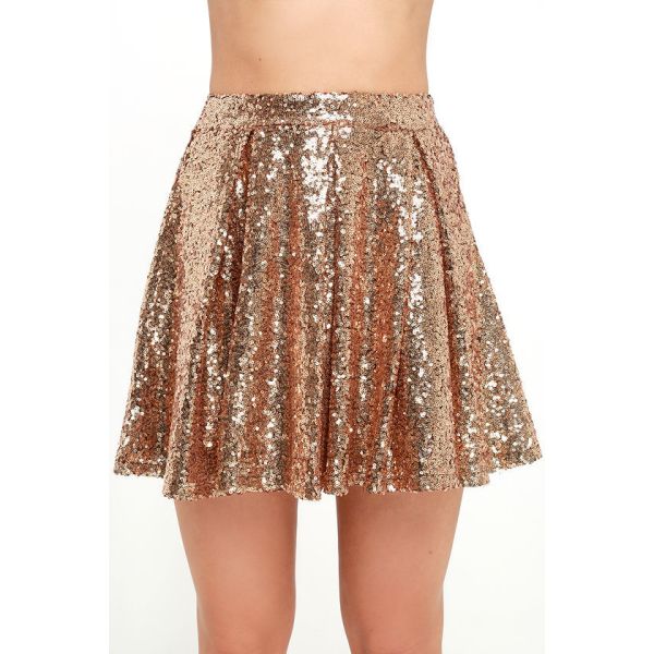 Newest Design Women Sequin Skirt Mini Party Skirt Hot Sale