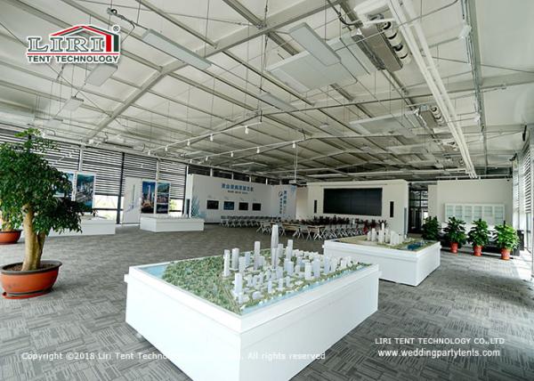 Luxury Glass Wall Flat Roof Aluminum Tents For Office 20m X 40m X 8m