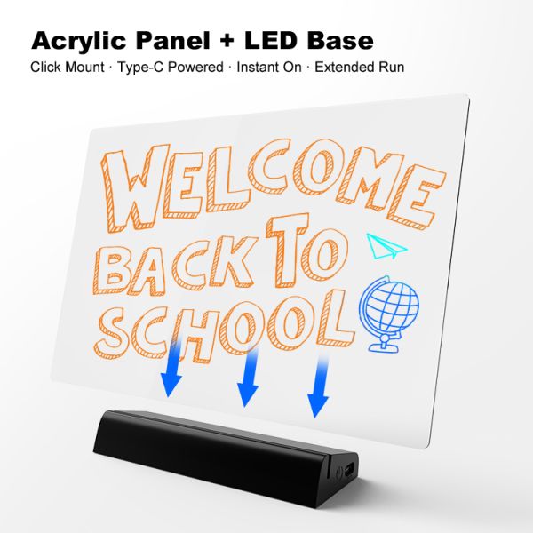 Factory Direct Hot Sale Customizable 20x30cm USB Rechargeable Night Light LED Light Pad