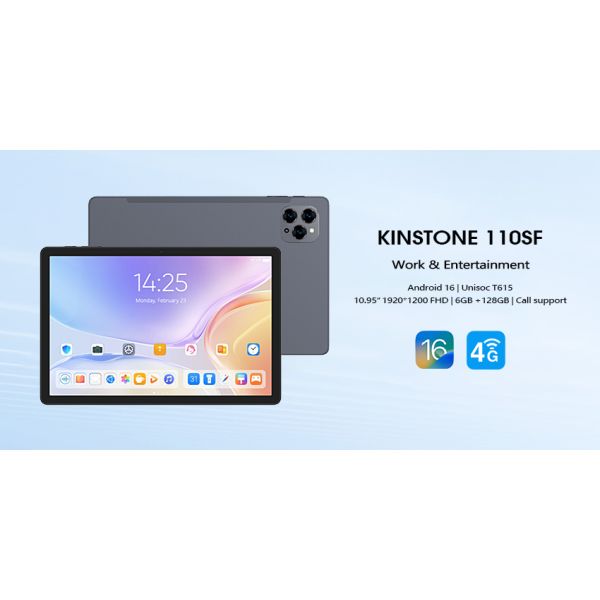 Kinstone 10.95 inch Andriod 16 Tablet PC 8000mAh, 1200*1920 FHD Incell, 6GB+128GB
