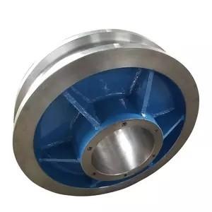 Open Die Forging S355 Carbon Steel Retaining Wheel Used As Crane Wheel