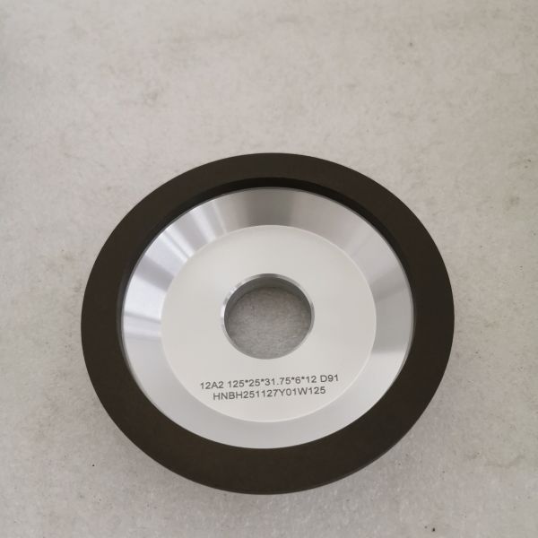 12A2 Resin  Bond Diamond Grinding Wheel  125*25T*31.75*6*12mm D91 Wet Grinding