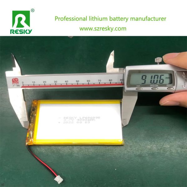 Power Lithium Polymer Battery Cell 606090 3.7V 4.2V 4000mAh 14.8Wh Lipo Batteries