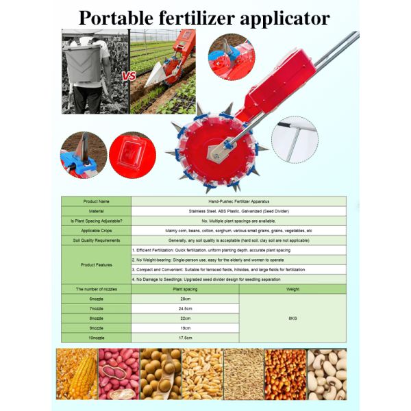 Eco Friendly Hand Push Fertilizer Spreader For Precision Organic Nutrient Application