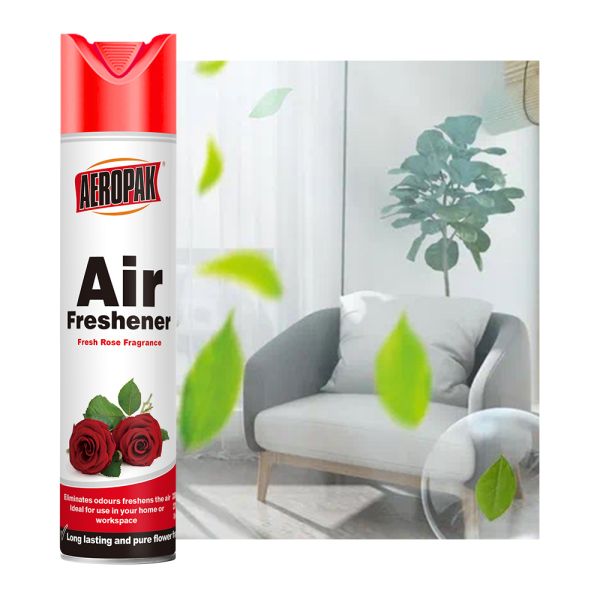 Aeropak 330ml Eco-Friendly Aerosol Rose Scent Air Freshener Spray for Home & Car Indoor Use Long Lasting