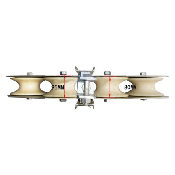 Блок шкива веревочки провода кабеля колеса 4 нейлонов, провод толщины 80мм вытягивая блоки