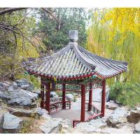 Jardin extérieur de style chinois de belvédère antique de pavillon insectifuge