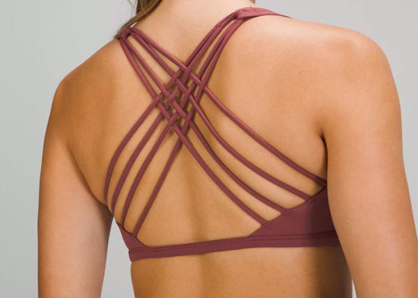 Workout High Impact Sports Bra With Adjustable Straps Cross Back