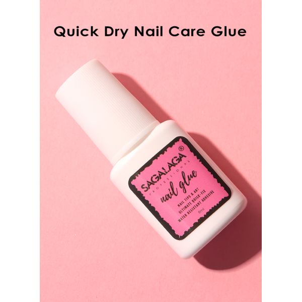 MSDS Certified SAGALAGA 8ML Nail Glue for Press on Nails Nail Art Beauty Custom Logo Strong Adhesive Soft Gel Tips