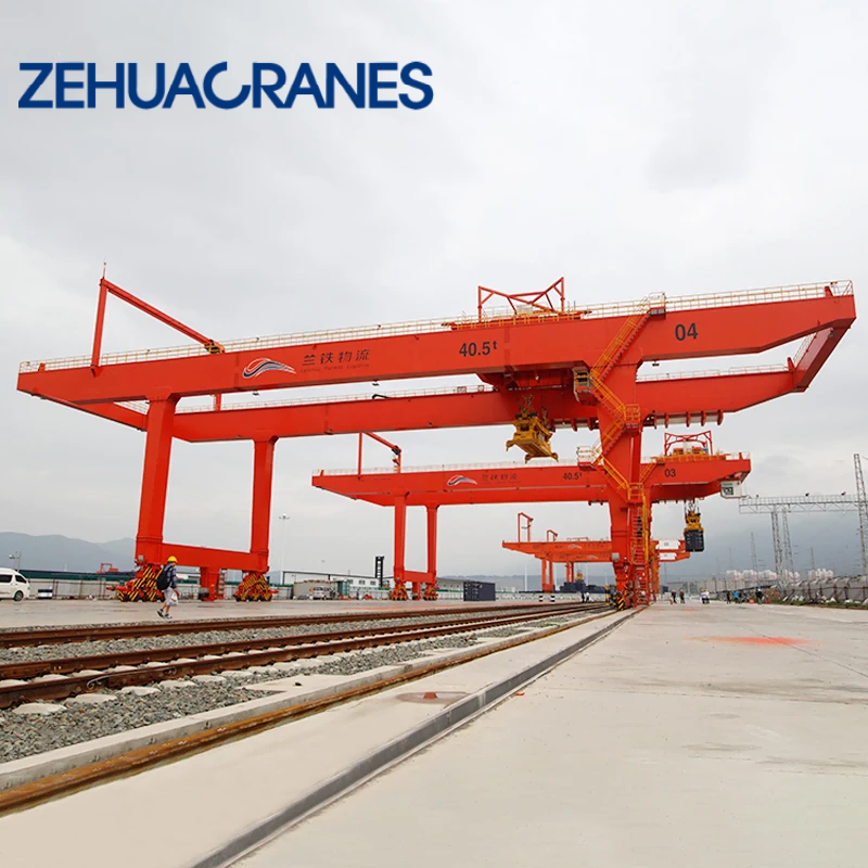 Container Rail Gantry Crane RMG 20-50 Ton Automated Rail Mounted Crane for Freight Yard Terminal Handling