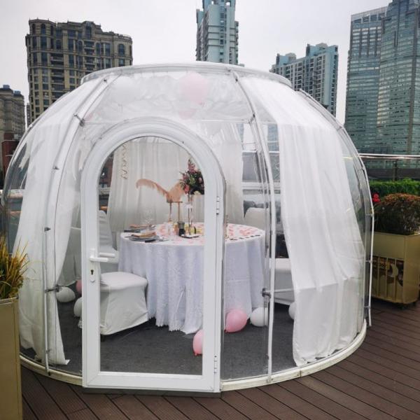 Outdoor Trade Show Tent Hotel Garden Party Luxury Glamping PC Winter Geodesic Dome Tent