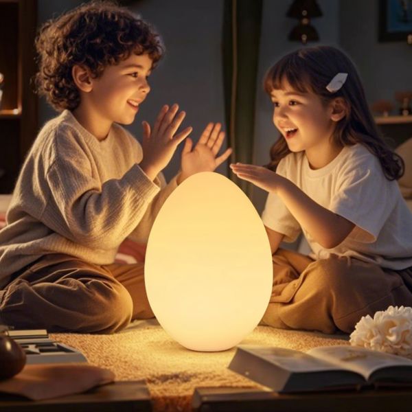 Modern Children's Bedroom Reading Room Night Light Desk Lamps Eco-Friendly AC/DC Power Remote Control Dimmable Bedside Home