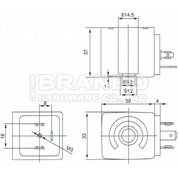 Тип катушка 12V 24V 110V 120V 220V 240V DZ06 9W Parker клапана соленоида