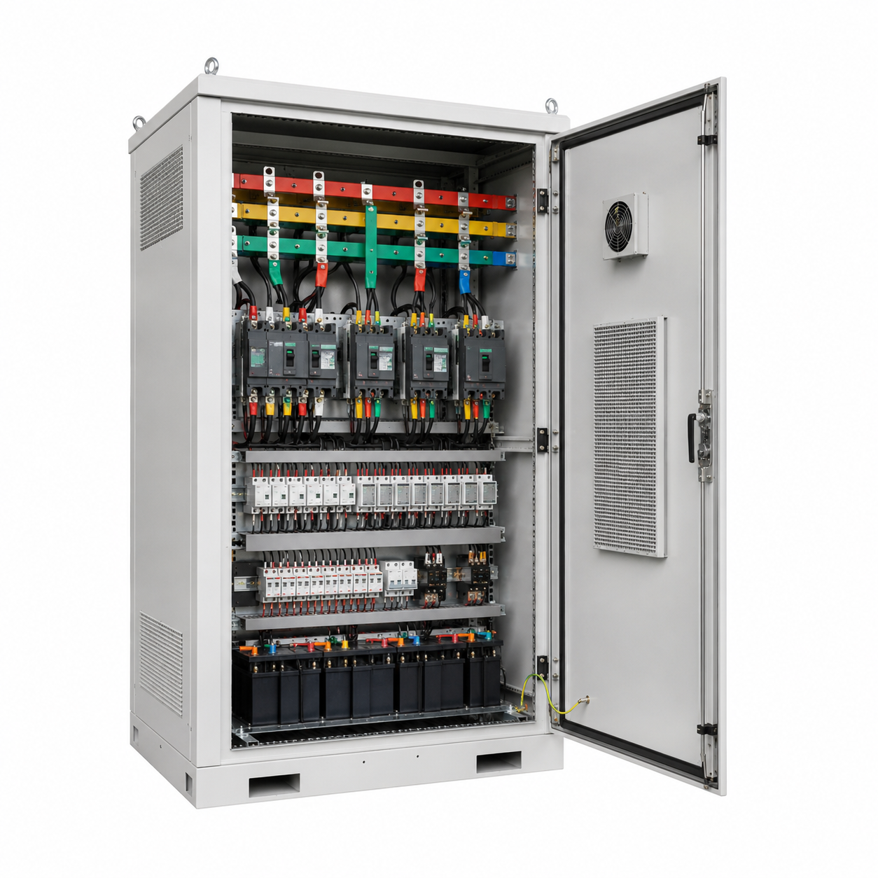 Large Capacity Ventilated Outdoor Distribution Panel Assembly For Farm Energy Storage Cabinets