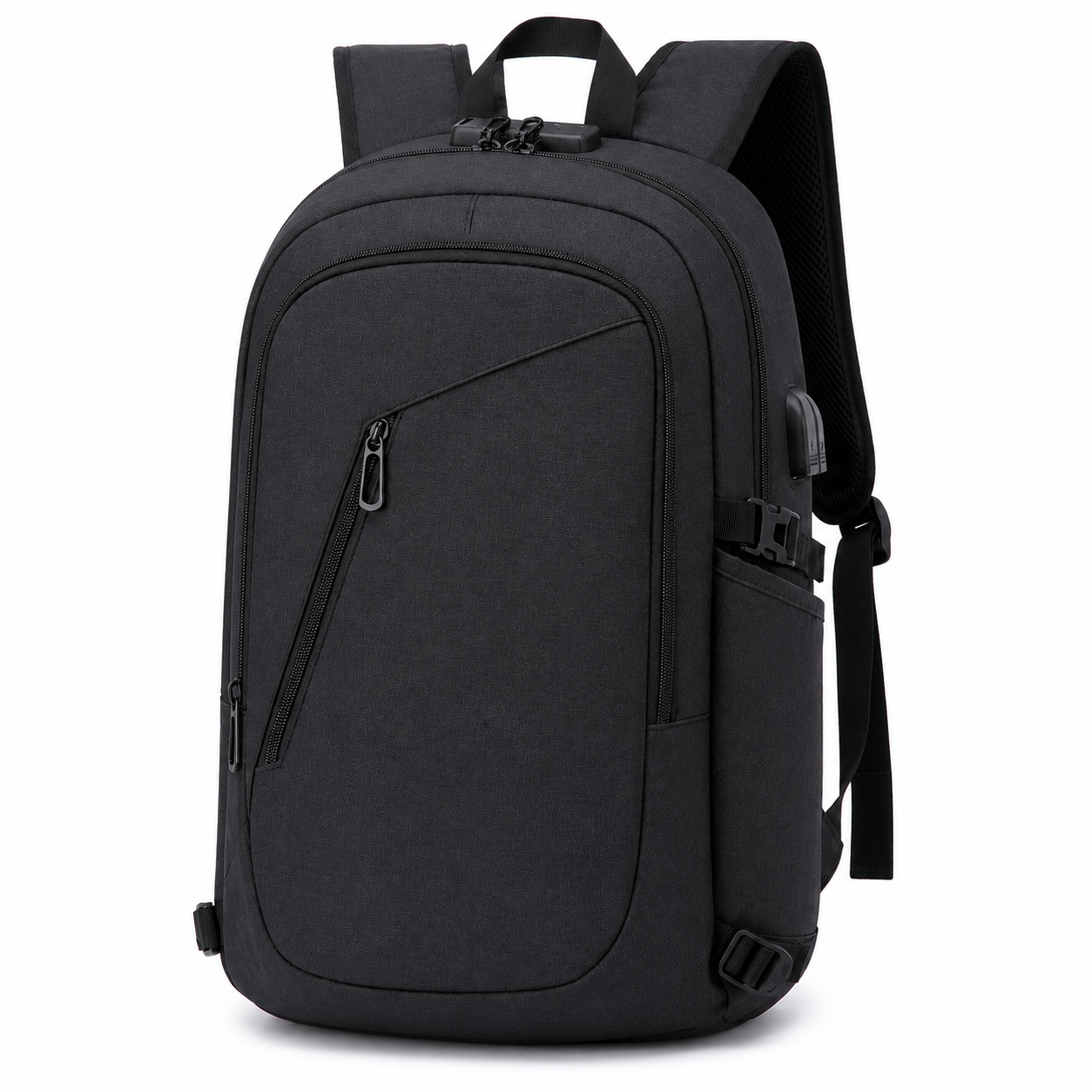 Anti-Theft Laptop Backpack for Travel & Work, 15.6 Inch Computer Backpack with USB Charging Port, Water Resistant Business Bag for Men & Women
