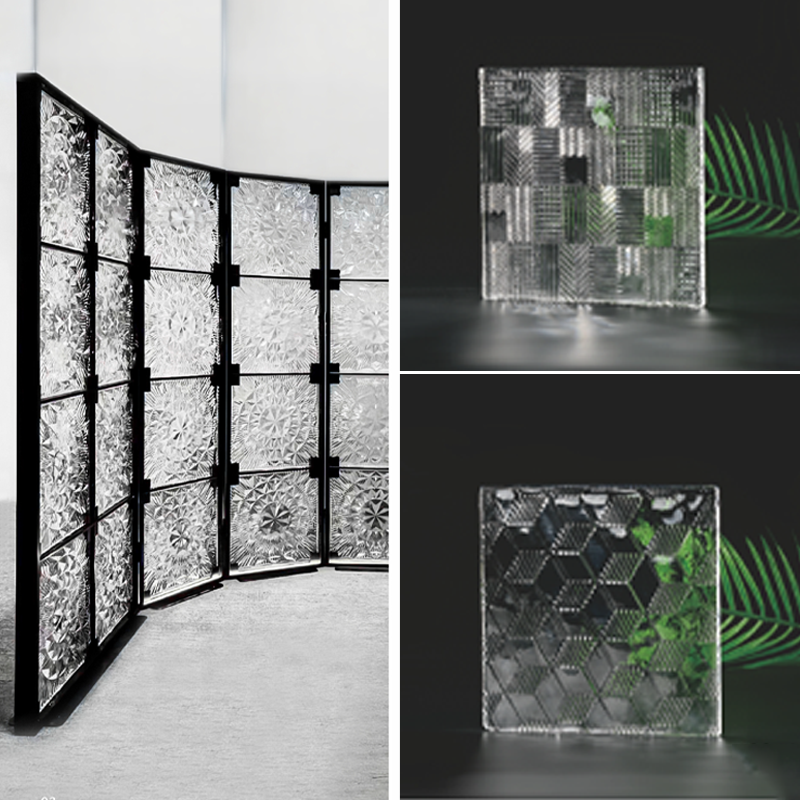 Premium Crystal Glass Decorative Series | Textured Embossed Art Glass For Space Partition & Hanging Decoration