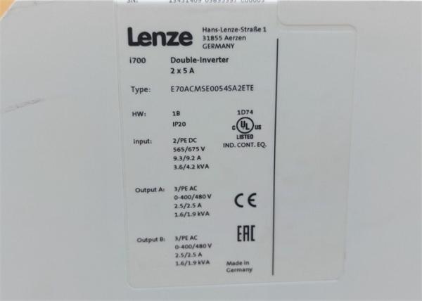 Lenze E70ACMSE0054SA2ETE SERVO-INVERTER I700 UP TO 2000 HZ POSSIBLE INSTALLATION MOUNTING