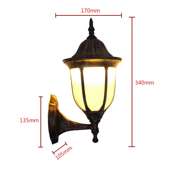 Europe outdoor wall lamp waterproof garden lights retro creative fence lighting black wall light(WH-HR-62)