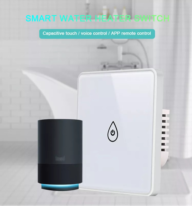 Переключателя нагревателя воды Glomarket сенсорная панель ЕС умного Wifi Tuya стандартная стеклянная