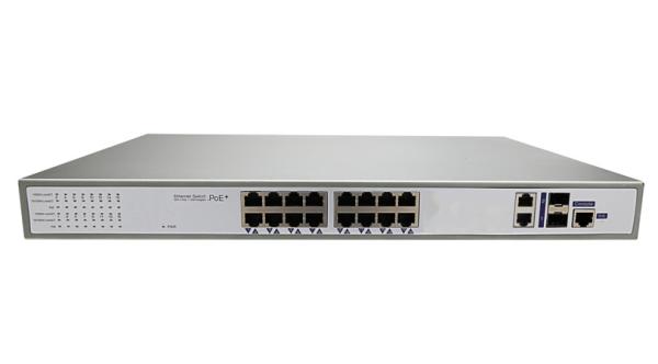 RJ45 100M Managed 16 Port PoE Ethernet Switch With 19 Inch Standard Cases