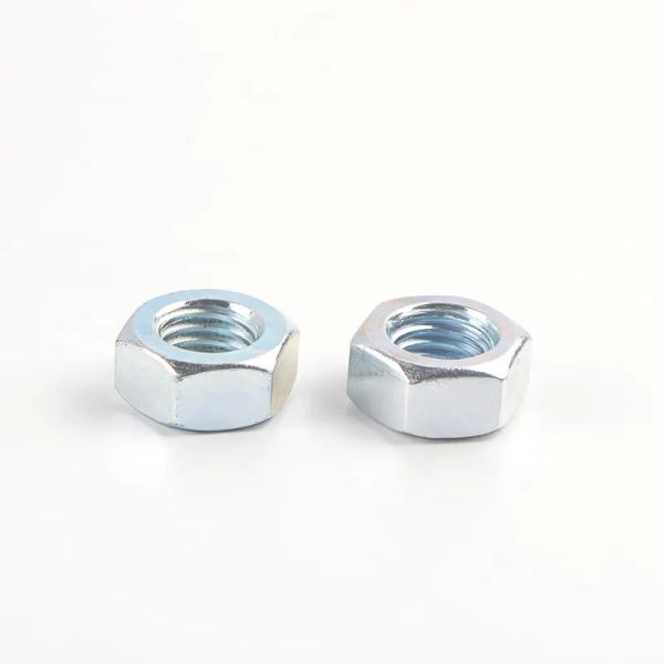 Din934 Carbon Steel Hex Nuts Metric Thread Zinc Plated Hexagon Head Nuts Steel Fastener