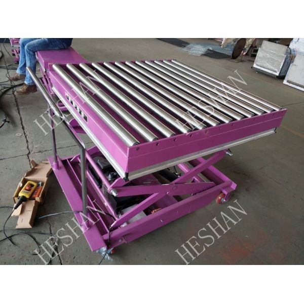 4000 Lb Capacity Industrial Scissor Lift Table Roller Conveyor Heavy Duty