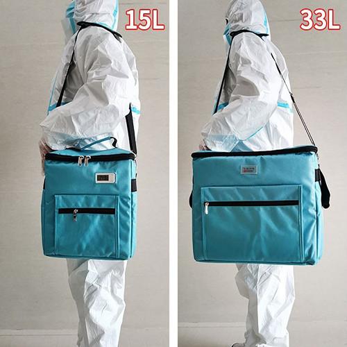 Sac isotherme avec blocs réfrigérants pour produits thermosensibles, transport de sang, sac froid