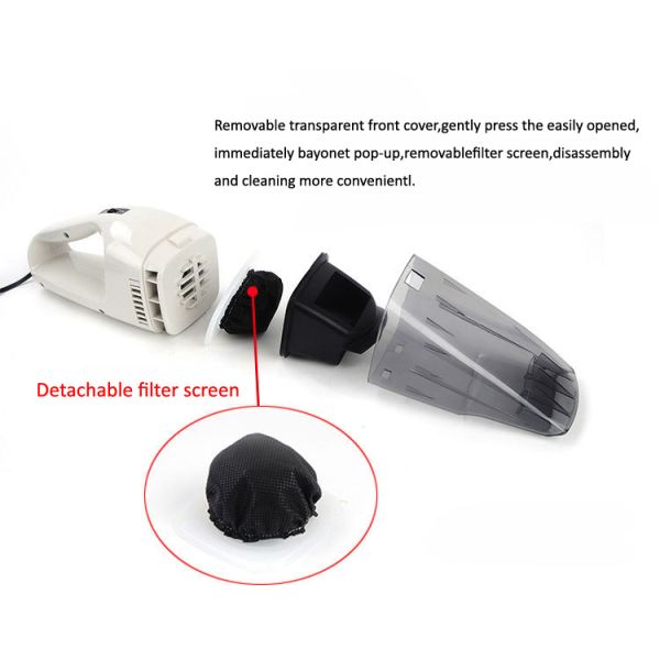 Lightweight Washable Mini Vacuum Cleaner 2000 Mbar Suction 60W Portable Type