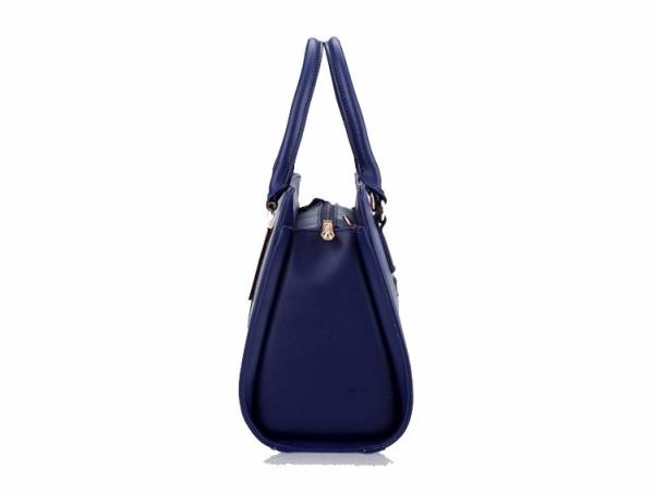 Waterproof Zippered Leather Tote Bags Solid Hand Holder Big Size With Pendant