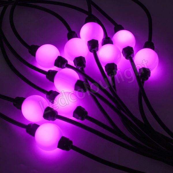 IP65 Waterproof 35mm DMX RGB LED Ball Light String with Custom Spacing