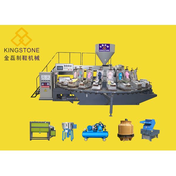 PVC Air Blowing Slippers Footwear Making Machine Injection 24 Stations