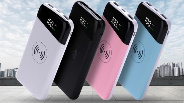 Dual USB 6000/8000/10000mAH Polymer Lithium Battery Wireless Fast Charging Power Bank