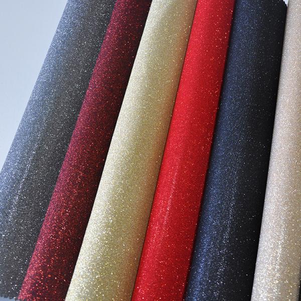 Professional Glitter Leather Fabric Eco Friendly Normal Peeling Strength