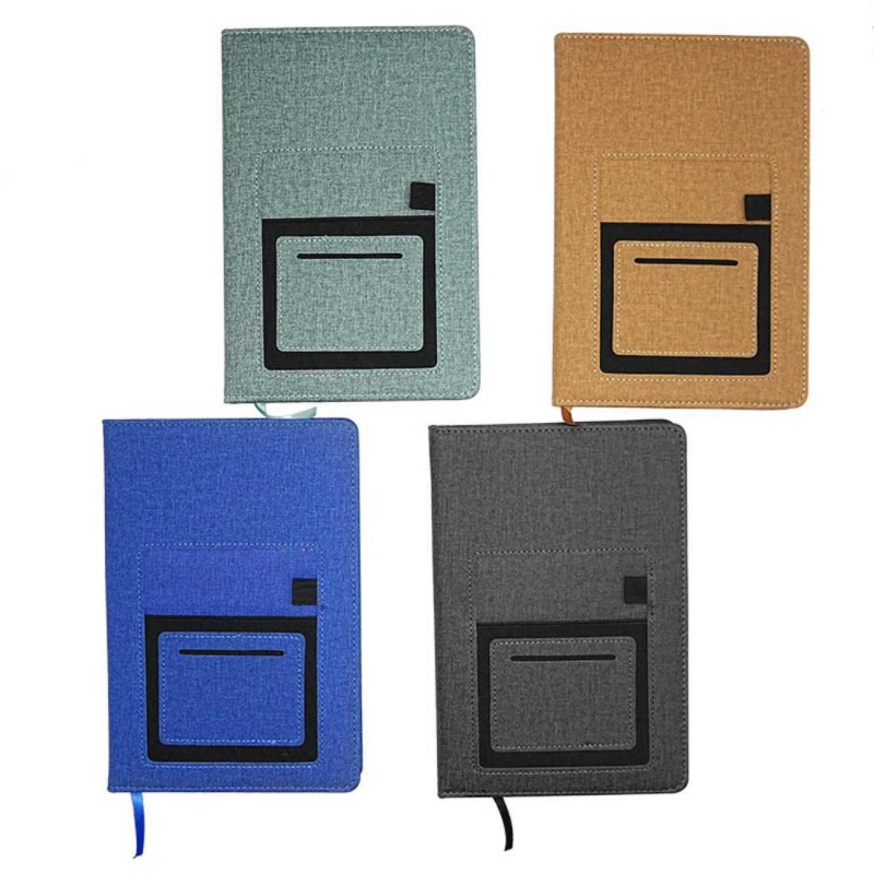 Embossed A5 Custom Leather Notebook Hardcover Pocket Journal With Logo Imprinting